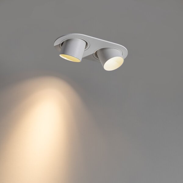 Okrúhle zapustené bodové svetlo biele GU10 35 mm sklopné 2-svetlo - Installa