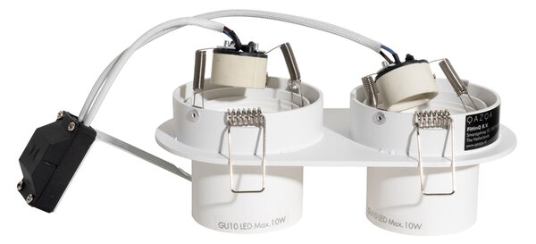 Zaskrutkované bodové svetlo biele GU10 50 mm 2-svetlo - Installa