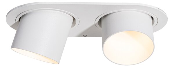 Zaskrutkované bodové svetlo biele GU10 50 mm 2-svetlo - Installa