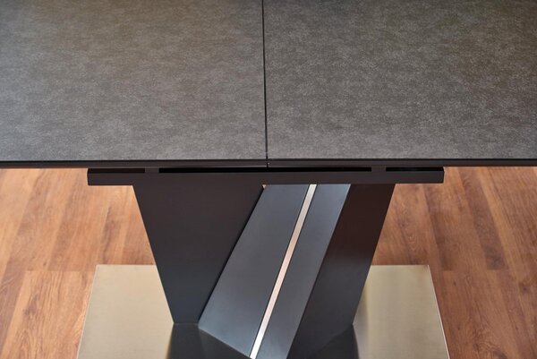 Halmar Rozkladací jedálenský stôl SALVADOR 160(200)x90 tmavo sivý