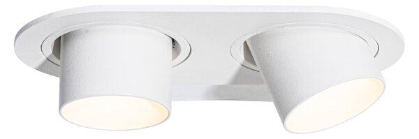 Okrúhle zapustené bodové svetlo biele GU10 35 mm sklopné 2-svetlo - Installa
