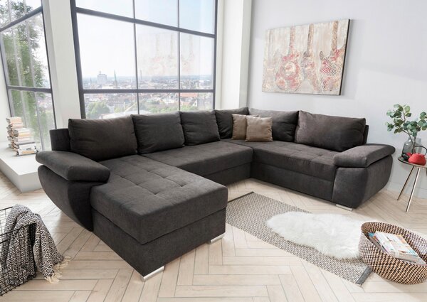 SEDACIA SÚPRAVA, textil, hnedá P & B - Sedačky, Online Only