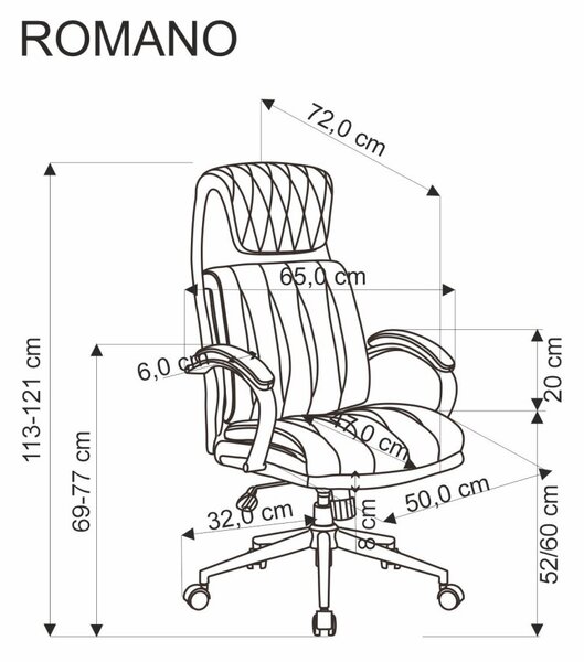 Halmar Kancelárske kreslo ROMANO čierne