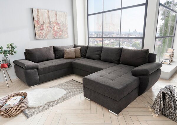 SEDACIA SÚPRAVA, textil, hnedá P & B - Sedačky, Online Only