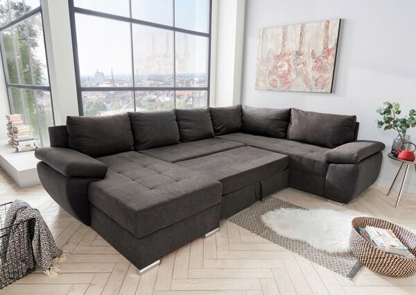 SEDACIA SÚPRAVA, textil, hnedá P & B - Sedačky, Online Only