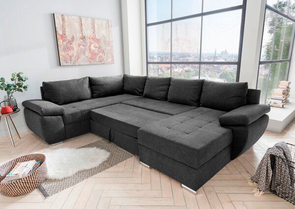 SEDACIA SÚPRAVA, textil, hnedá P & B - Sedačky, Online Only