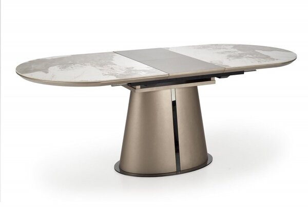 Halmar Rozkladací jedálenský stôl ROBINSON 160(200)x90 béžový mramor/cappuccino