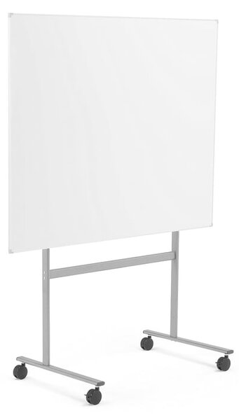 Biela magnetická tabuľa s kolieskami DORIS, 1505x1205 mm