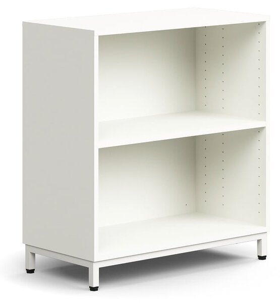 Knižnica QBUS, 1 polica, na nožičkách, 868x800x400 mm, biela