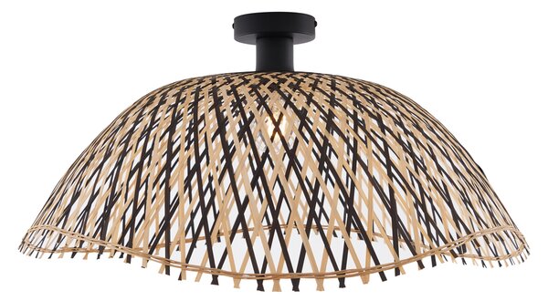 Art Deco stropné svietidlo čierne bambusové 60 cm - Alka