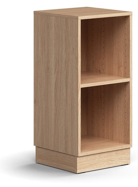 Knižnica QBUS, 1 polica, so soklom, 868x400x400 mm, dub