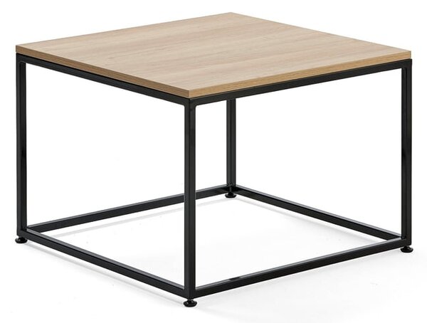 Konferenčný stolík MOOD, 700x700 mm, dub, čierna