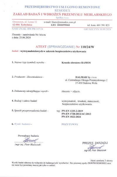 Halmar Kancelárska stolička RAMOS čierna