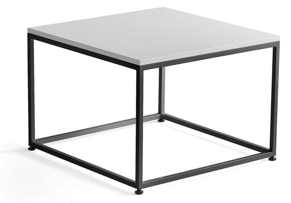 Konferenčný stolík MOOD, 700x700 mm, biela, čierna