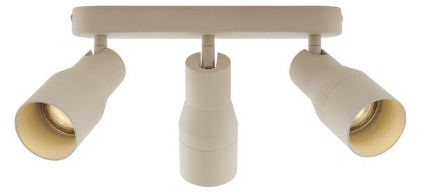 Zaoblené stropné bodové svetlo béžové GU10 50 mm 3-svetlo - Stanley