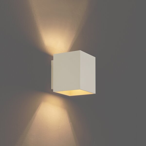 Moderná nástenná lampa béžová G9 štvorcová - Sola