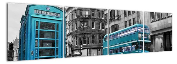 Abstraktný obraz - Londýn (Obraz 160x40cm)