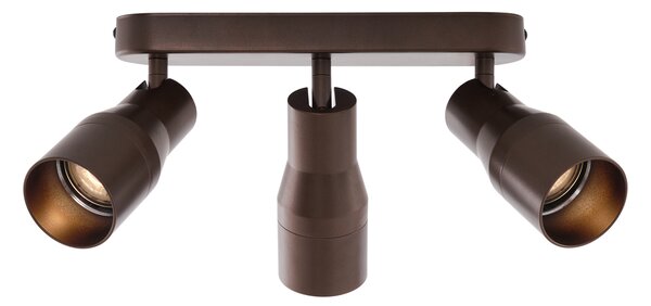 Zaoblené stropné bodové svetlo tmavá bronz GU10 50 mm 3-svetlo - Stanley