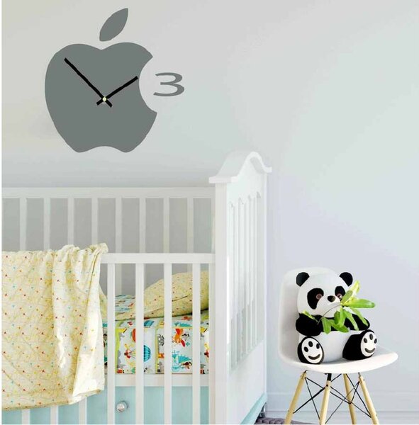 Nástenné hodiny plastové do kuchyne APPLE, 35x35 cm l 3D hodiny X0021-HEU-