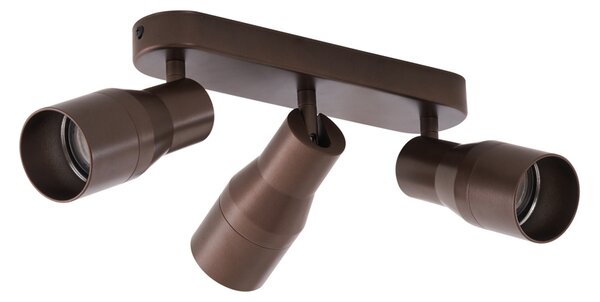 Zaoblené stropné bodové svetlo tmavá bronz GU10 50 mm 3-svetlo - Stanley