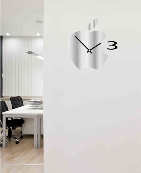 Nástenné hodiny plastové do kuchyne APPLE, 35x35 cm l 3D hodiny X0021-HEU-