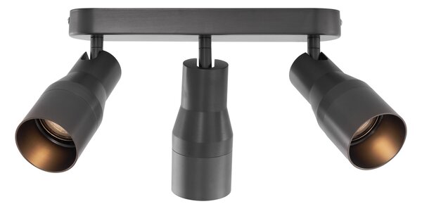 Zaoblené stropné bodové svetlo tmavosivé GU10 50 mm 3-svetlo - Stanley