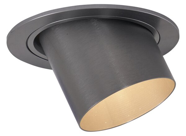 Moderné zabudované bodové svetlo tmavosivé GU10 50 mm okrúhle výkyvné - Installa
