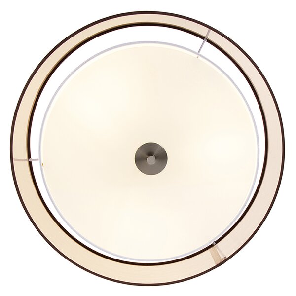 Inteligentné stropné svietidlo hnedé s bielym 50 cm 3-svetlá vrátane 3 Wifi A60 - Drum Duo