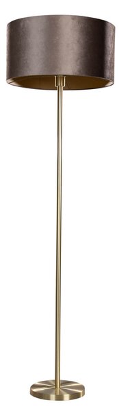 Stojacia lampa mosadz s velúrovým tienidlom hnedá 50 cm - Simplo