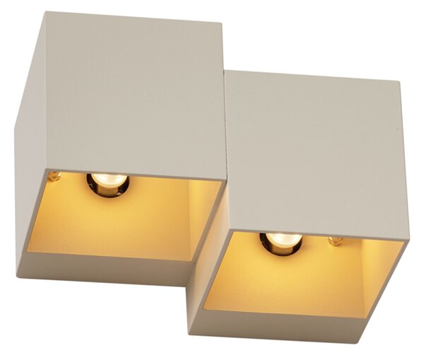 Moderná nástenná lampa béžová 2-svetlá - Transfer Double