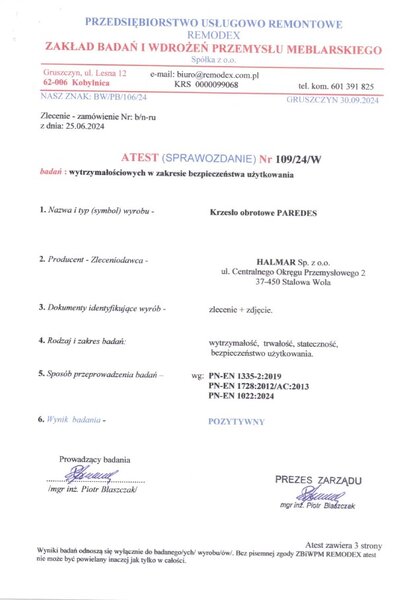 Halmar Kancelárska stolička PAREDES čierna