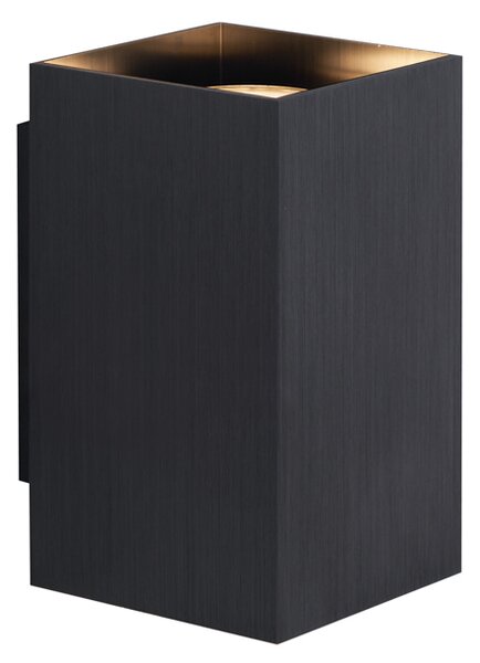Moderné nástenné svietidlo Gunmetal štvorcové 2-svetlá GU10 50mm - Sandy