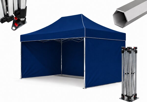 TRENDIE Hliníkový nožnicový stan 3x6m modrý