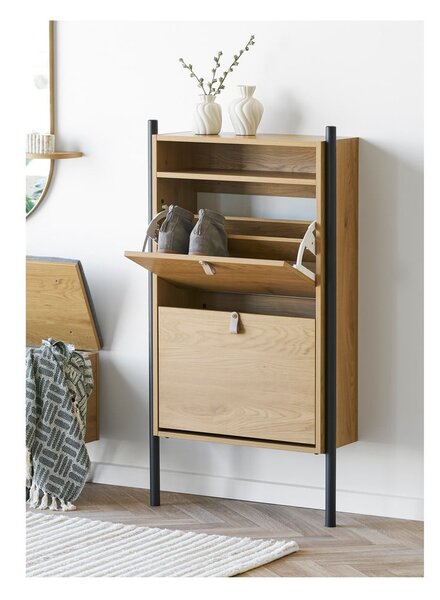 Výklopná skrinka na topánky v dekore duba v prírodnej farbe 62x118x26 cm Barco – House Nordic
