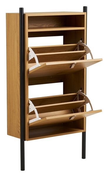 Výklopná skrinka na topánky v dekore duba v prírodnej farbe 62x118x26 cm Barco – House Nordic