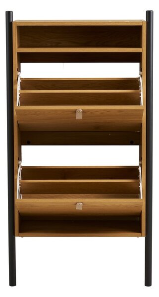 Výklopná skrinka na topánky v dekore duba v prírodnej farbe 62x118x26 cm Barco – House Nordic