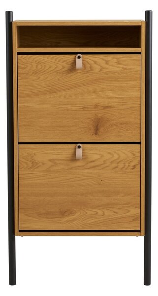 Výklopná skrinka na topánky v dekore duba v prírodnej farbe 62x118x26 cm Barco – House Nordic