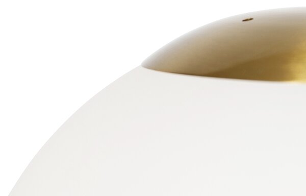 Inteligentné škandinávske závesné svietidlo zlaté s opálovým sklom 40 cm vrátane WiFi A60 - Ball 40
