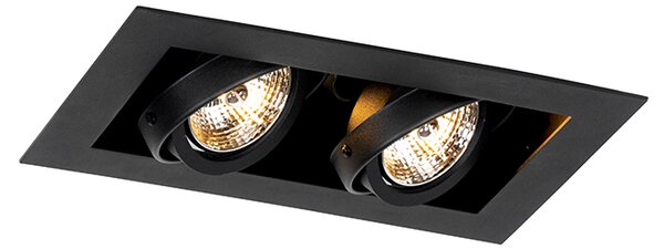 Inteligentné zapustené bodové svietidlo čierne 2-svetlé nastaviteľné vrátane 2 Wifi GU10 70mm - Oneon 70