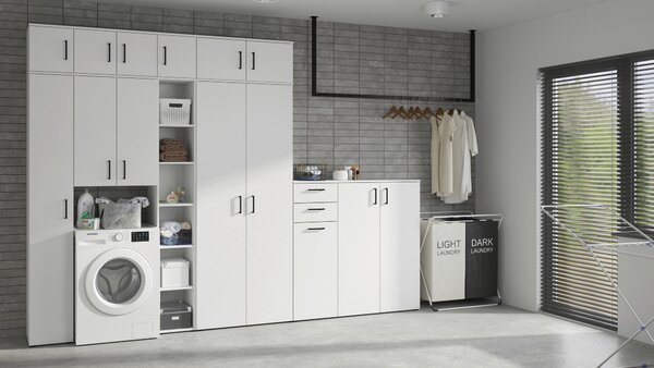 REGÁL, biela, 45/115/40 cm Carryhome - Regály