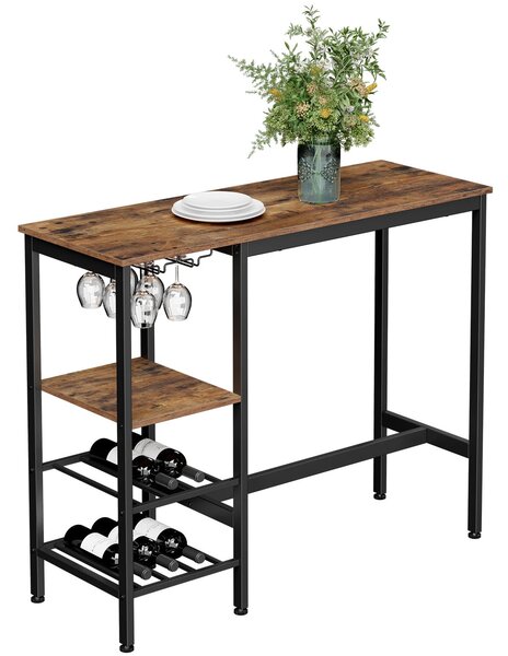 Dekorstudio Barový stôl LBT013B01 110x40x90cm - rustikálny hnedý