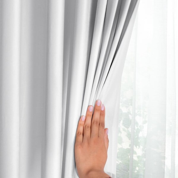 Biely zamatový dimout záves 140x245 cm Pleat – Restilo
