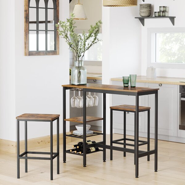Dekorstudio Barový stôl LBT013B01 110x40x90cm - rustikálny hnedý