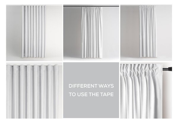 Biely zamatový dimout záves 140x245 cm Pleat – Restilo