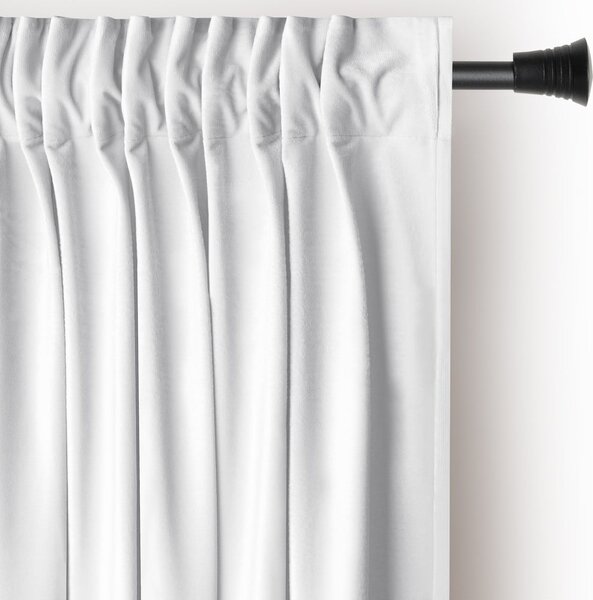 Biely zamatový dimout záves 140x245 cm Pleat – Restilo