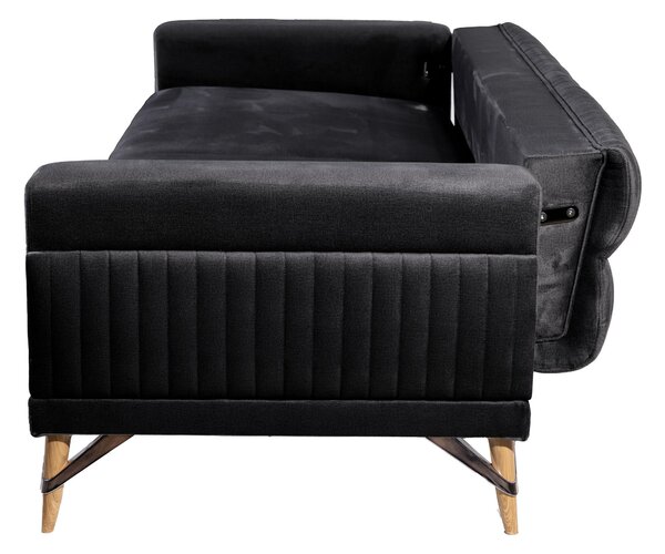 TROJMIESTNA POHOVKA, textil, čierna Livetastic - Sedačky, Online Only