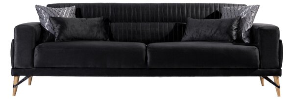 TROJMIESTNA POHOVKA, textil, čierna Livetastic - Sedačky, Online Only