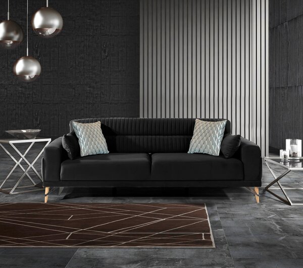 TROJMIESTNA POHOVKA, textil, čierna Livetastic - Sedačky, Online Only