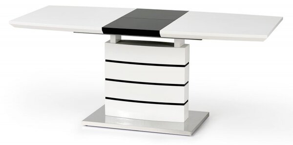 Halmar Rozkladací jedálenský stôl NORD 140(180)x80 biely/čierny