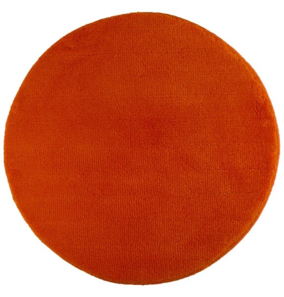 ROUTNER Kúpeľňová predložka UNI COLOR Oranžová 10108 - Oranžová / Kruh Ø 90 cm 10108